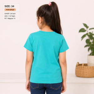 FREELINE Girls Printed T-Shirt Aqua Blue | Size 34 (85 CM)