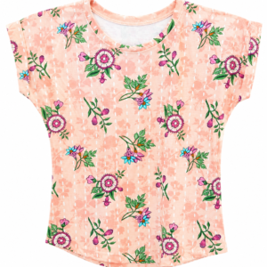Girls Floral Printed Cotton Top , 1 Top
