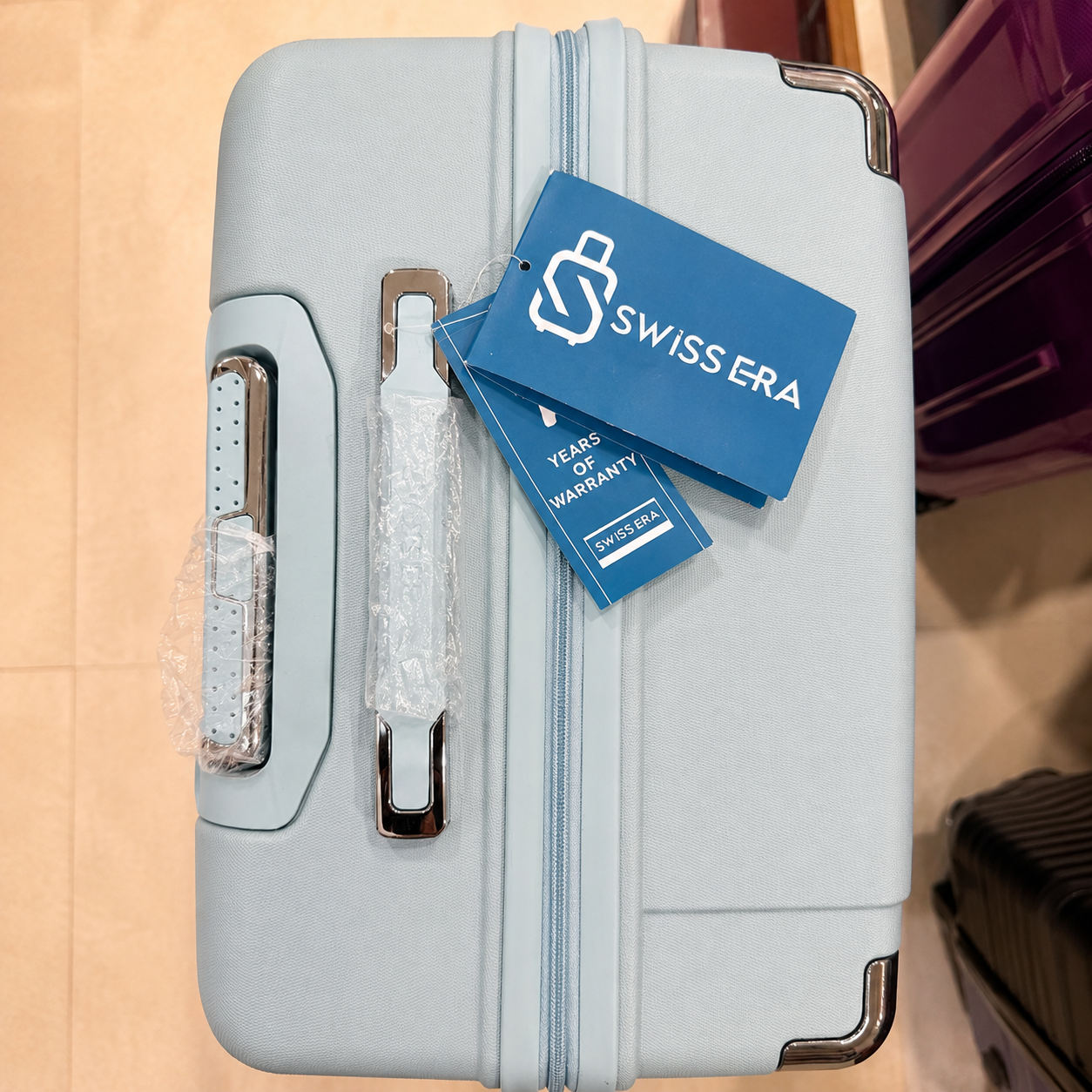 SWISS ERA Hard Shell Trolley Suitcase(28'') – Mint Green - Image 3