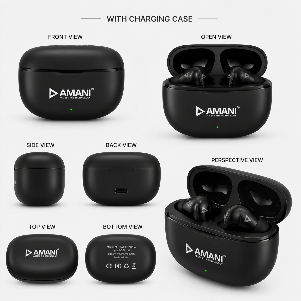 AMANI Alpha TWS Bluetooth Wireless Earbuds - Image 4