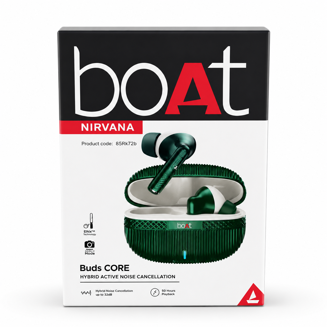 boAt Nirvana Buds Core TWS Bluetooth Wireless Earbuds – Deep Green - Image 6