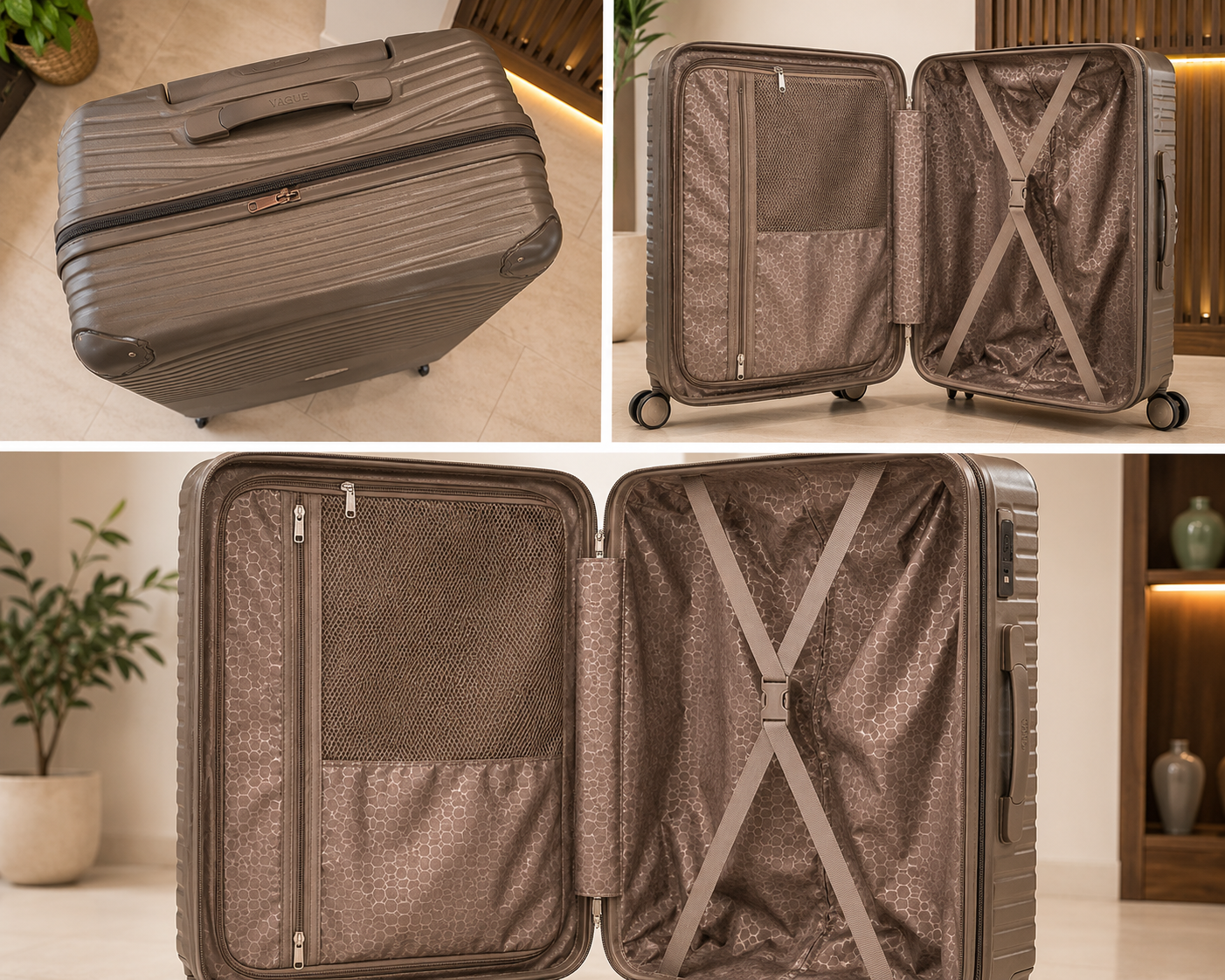 VAGUE Premium Hard Shell Travel Trolley Luggage Suitcase - Image 2