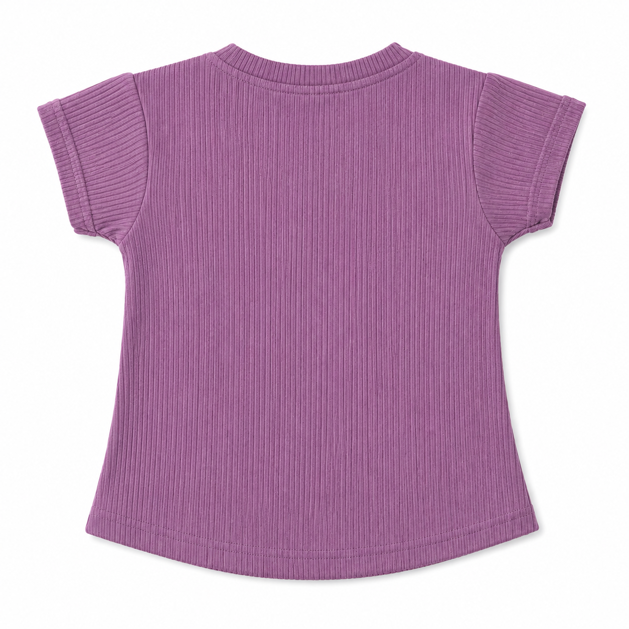 Girls Lavender Ribbed Top – Warm Family Print - Image 5