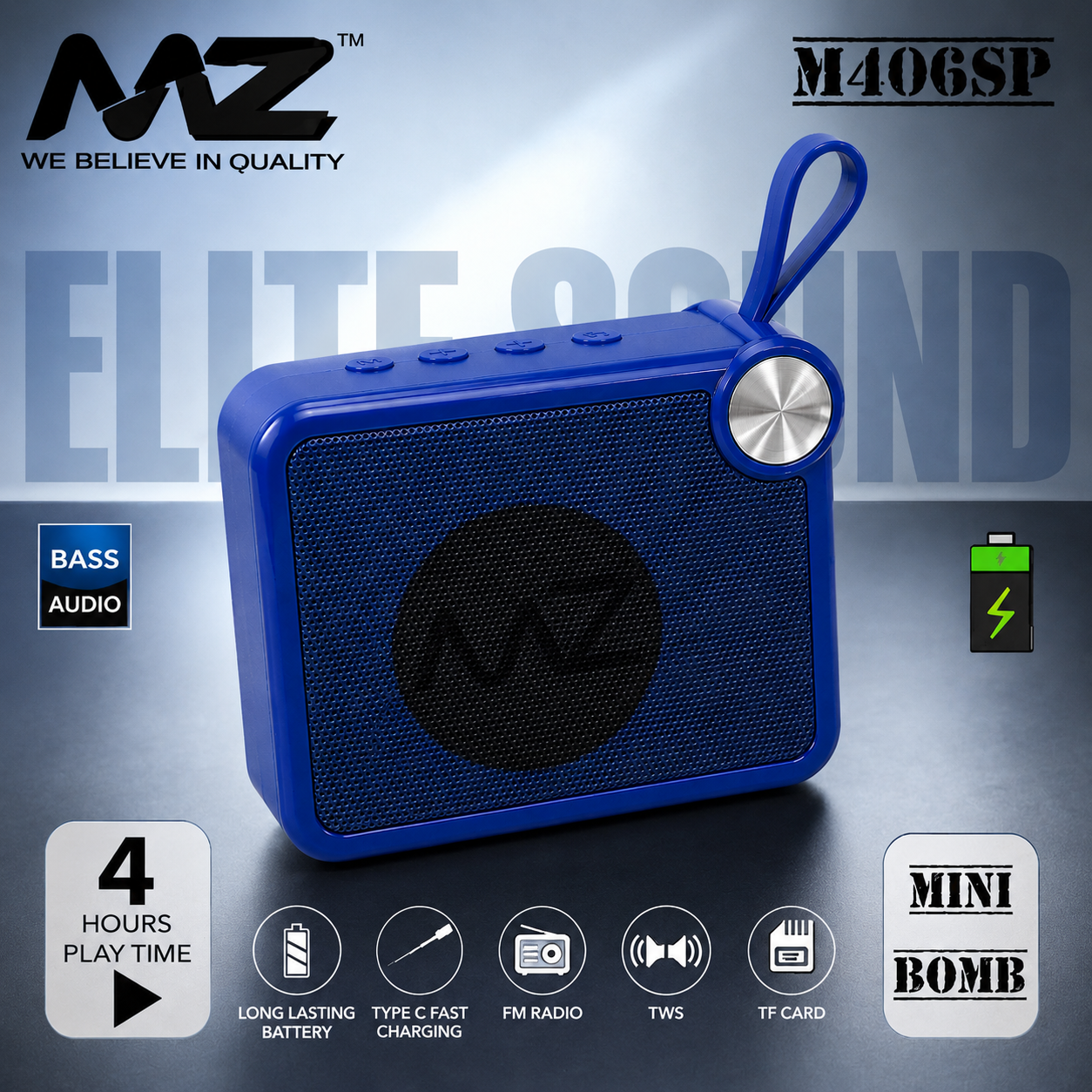 MZ M406SP Wireless Bluetooth Mini Speaker