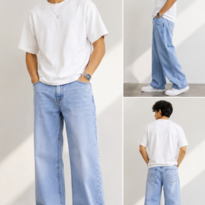 DIESEL Men's Light Blue Baggy Fit Denim Jeans