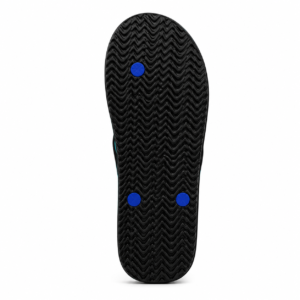 Men's Flip Flops | Ajanta | Black & Aqua Blue | Comfortable Casual Slippers