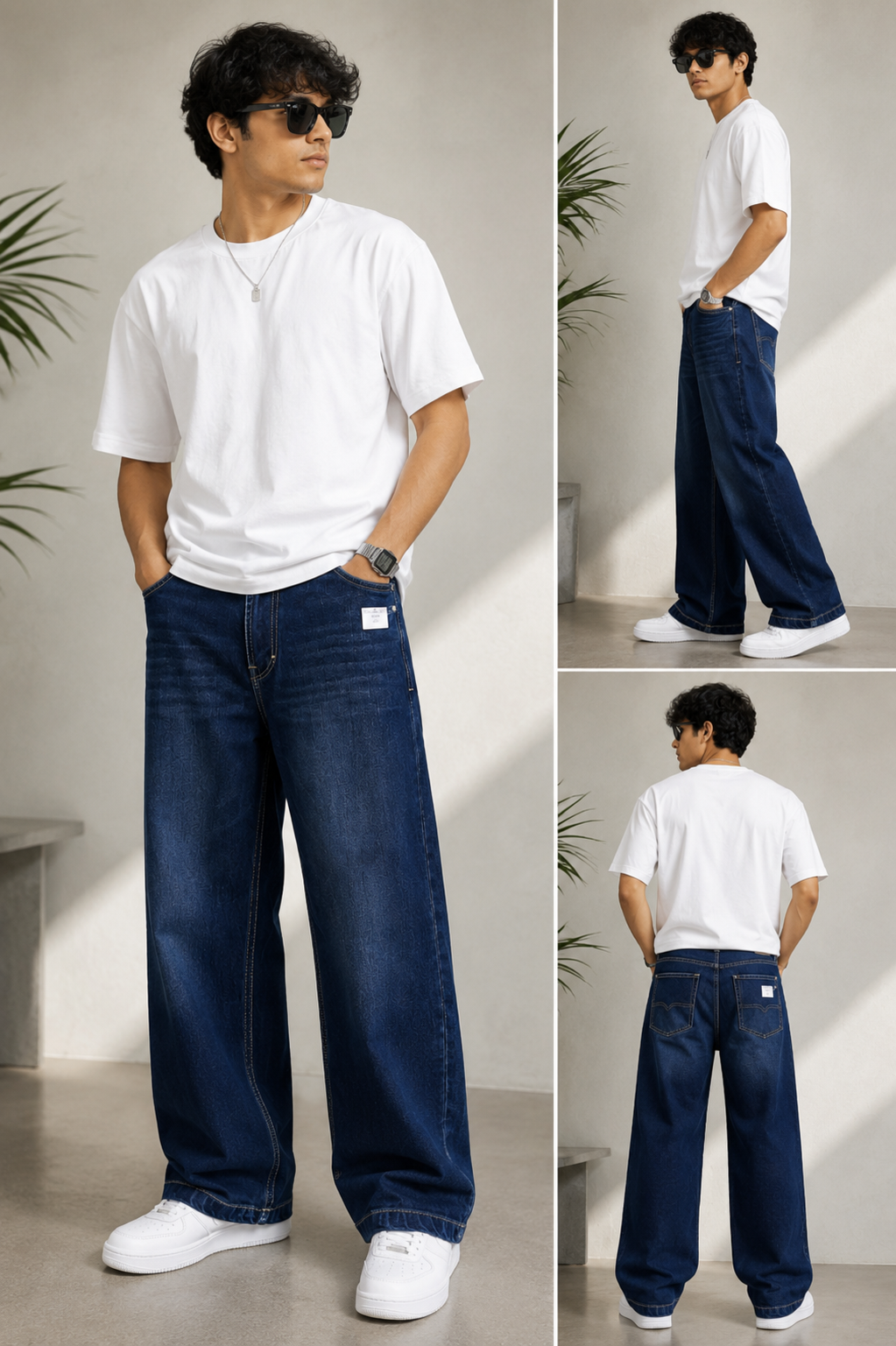American Eagle Men's Dark Blue Regular Fit Denim Jeans