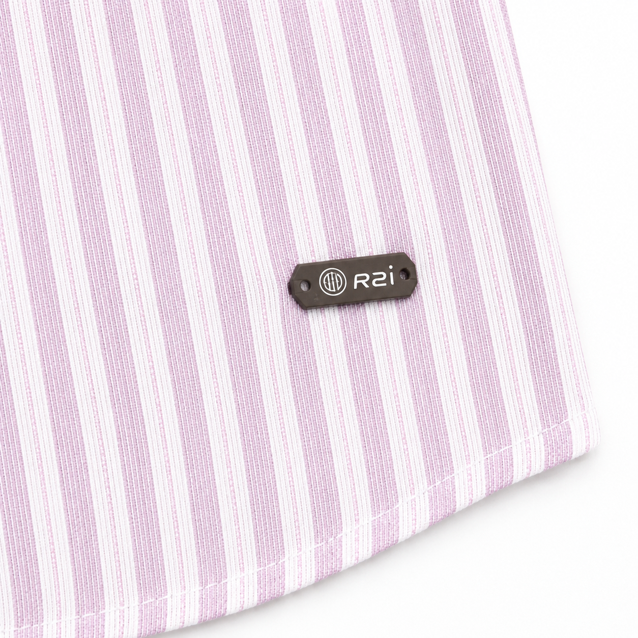 R2i Men's Lavender Striped Half Sleeve Casual Shirt (XL) - Image 7