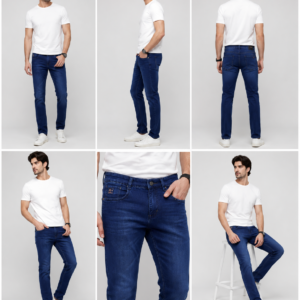 FLU Jeans Men's Narrow Fit Dark Blue Denim