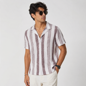 U.S. Polo Assn. Men's Striped Half Sleeve Casual Shirt