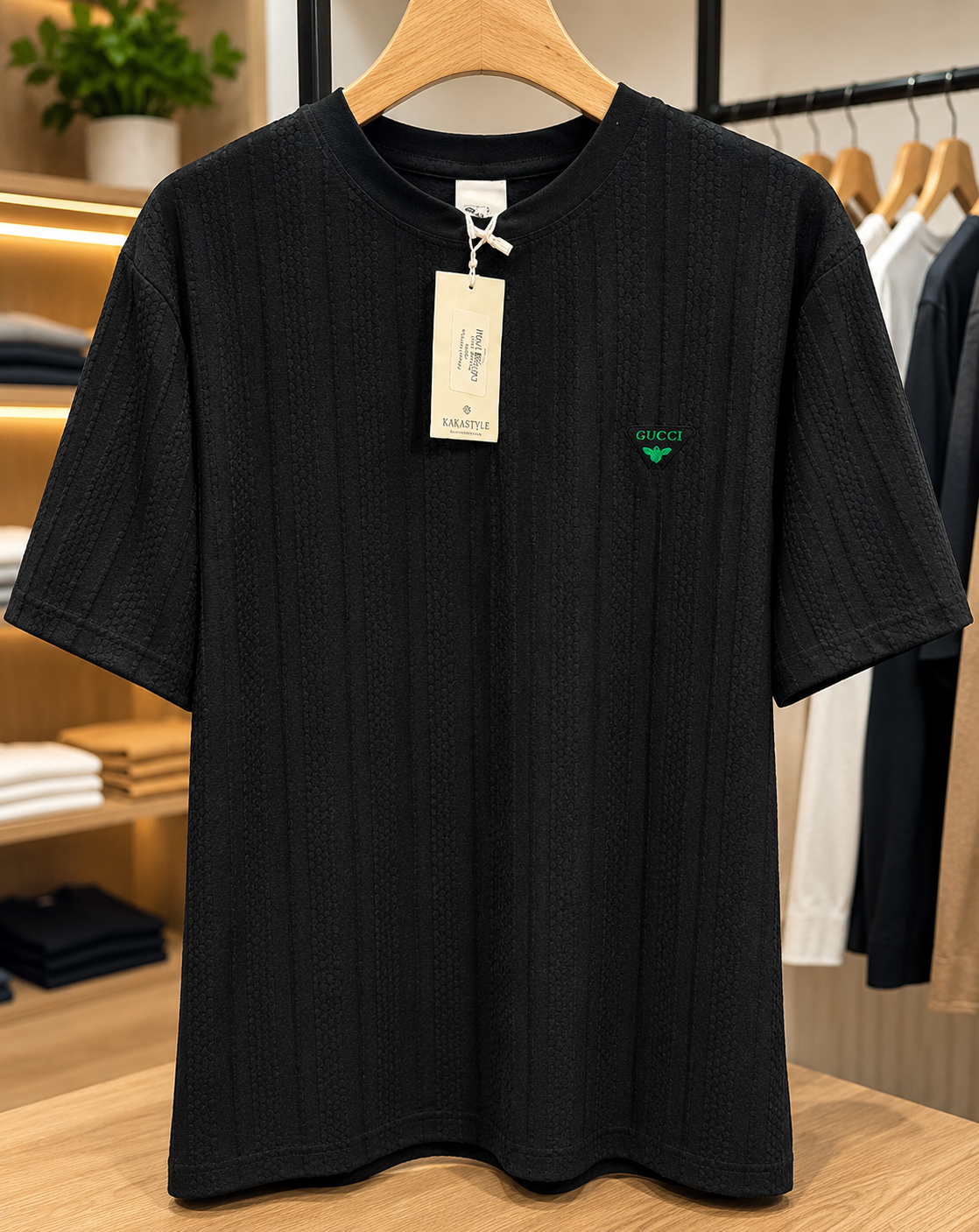 Men's Textured Oversized Half Sleeve T-Shirt - Image 4