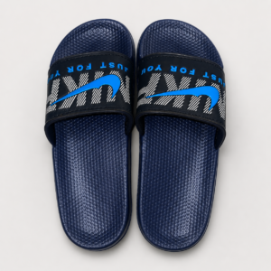 Men's Navy Blue Comfort Slides | Lightweight Anti-Slip Bathroom & Casual Slippers | Daily Wear Slide Sandals