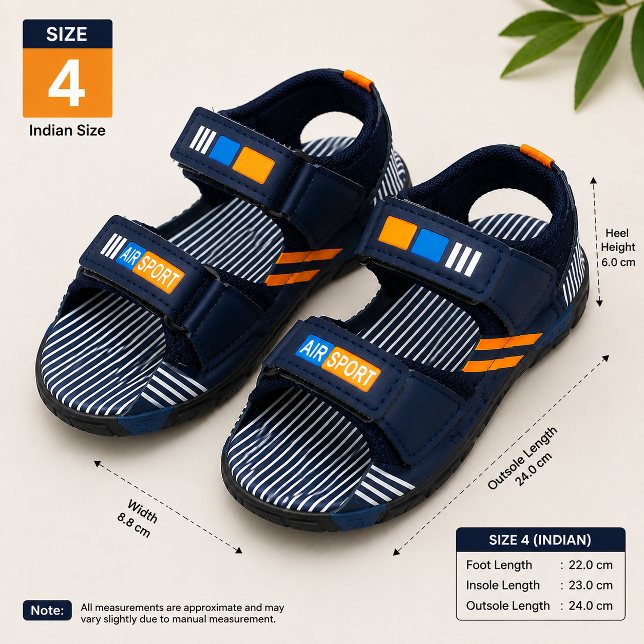 Kids Sports Sandals for Boys | Navy Blue Velcro Sandals | Lightweight Outdoor & Casual Sandals - Image 5