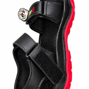 Kids Cartoon Velcro Sandals – Black Casual Comfort Sandals for Boys & Girls