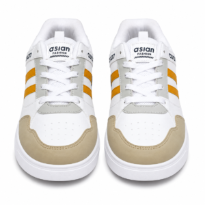 ASIAN Men's Casual Sneakers | Lightweight Lace-Up Shoes | White