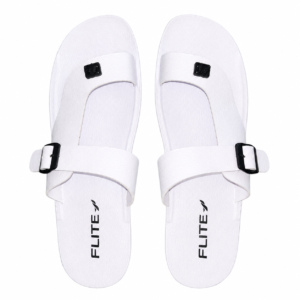 FLITE Men's White Casual Comfort Slides