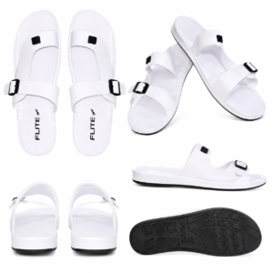 FLITE Men's White Casual Comfort Slides
