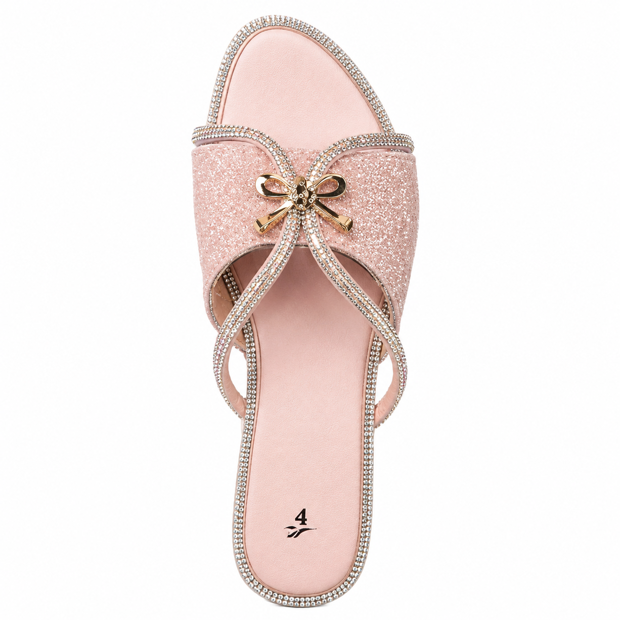 Women's Glitter Party Wear Block Heel Sandal - Image 3