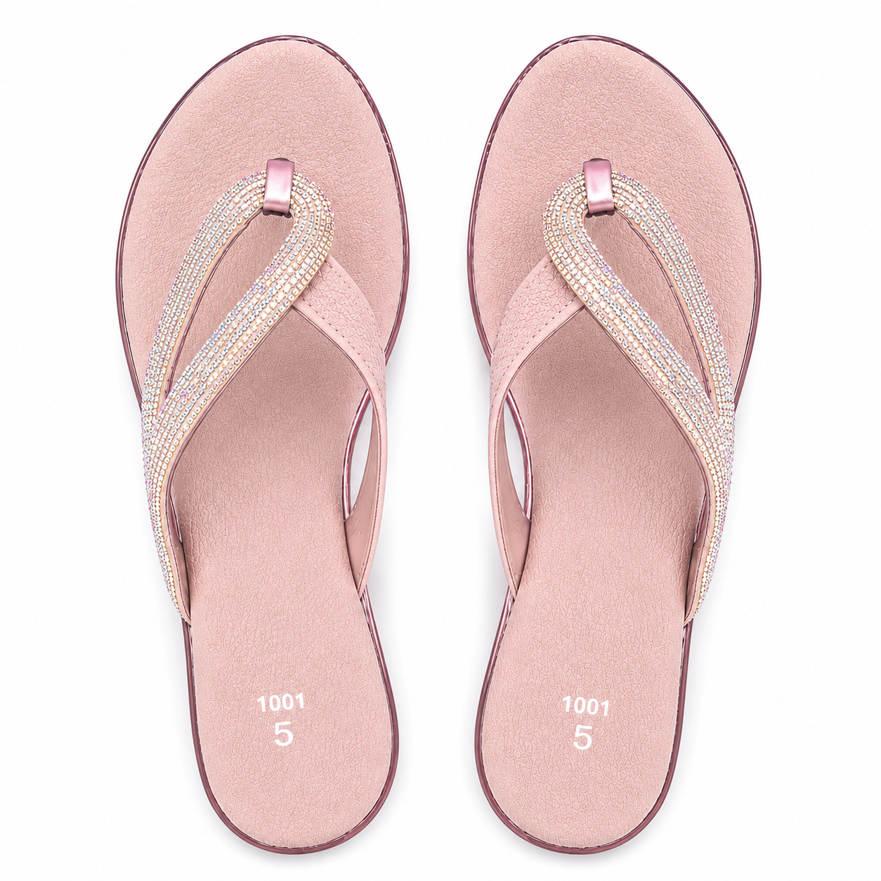 Mannat Women's Elegant Rhinestone Flip Flop Sandal – Model 1001