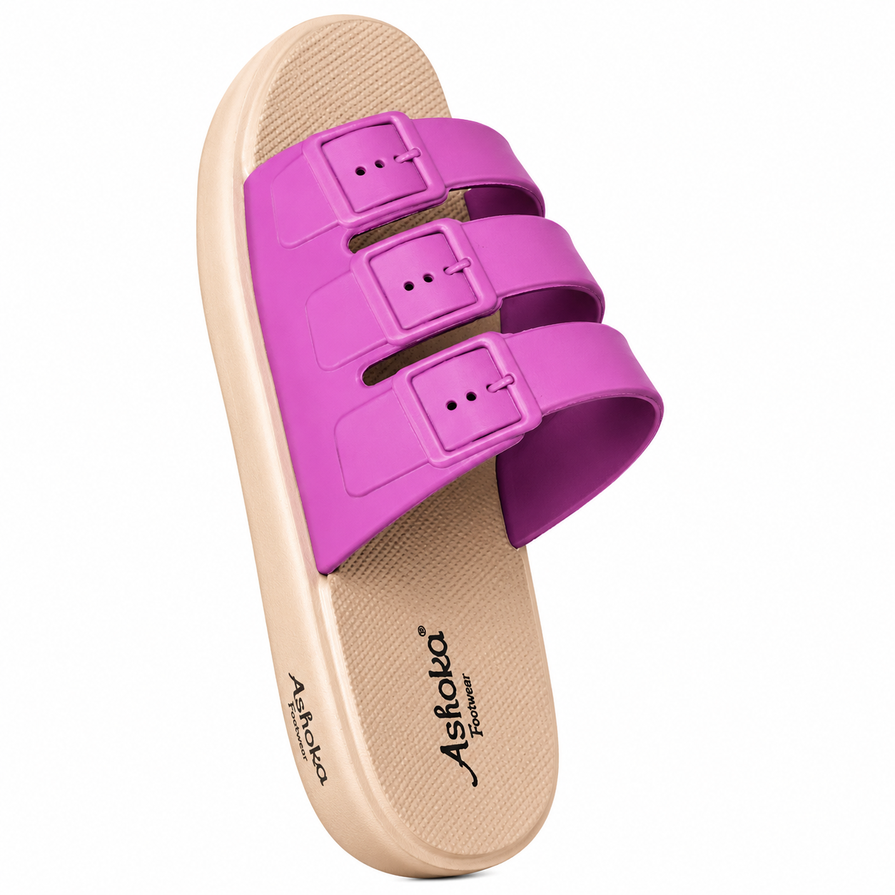 Ashoka Women's Triple Strap Comfort Slide Sandal - Image 4