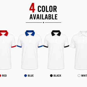 Unisex Polo T-Shirt with Custom Printing – 4 Color Available
