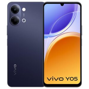 Vivo Y05 (4GB RAM, 64GB Storage) | 6500mAh Battery | 6.74" HD+ Display | Dual SIM | Midnight Blue