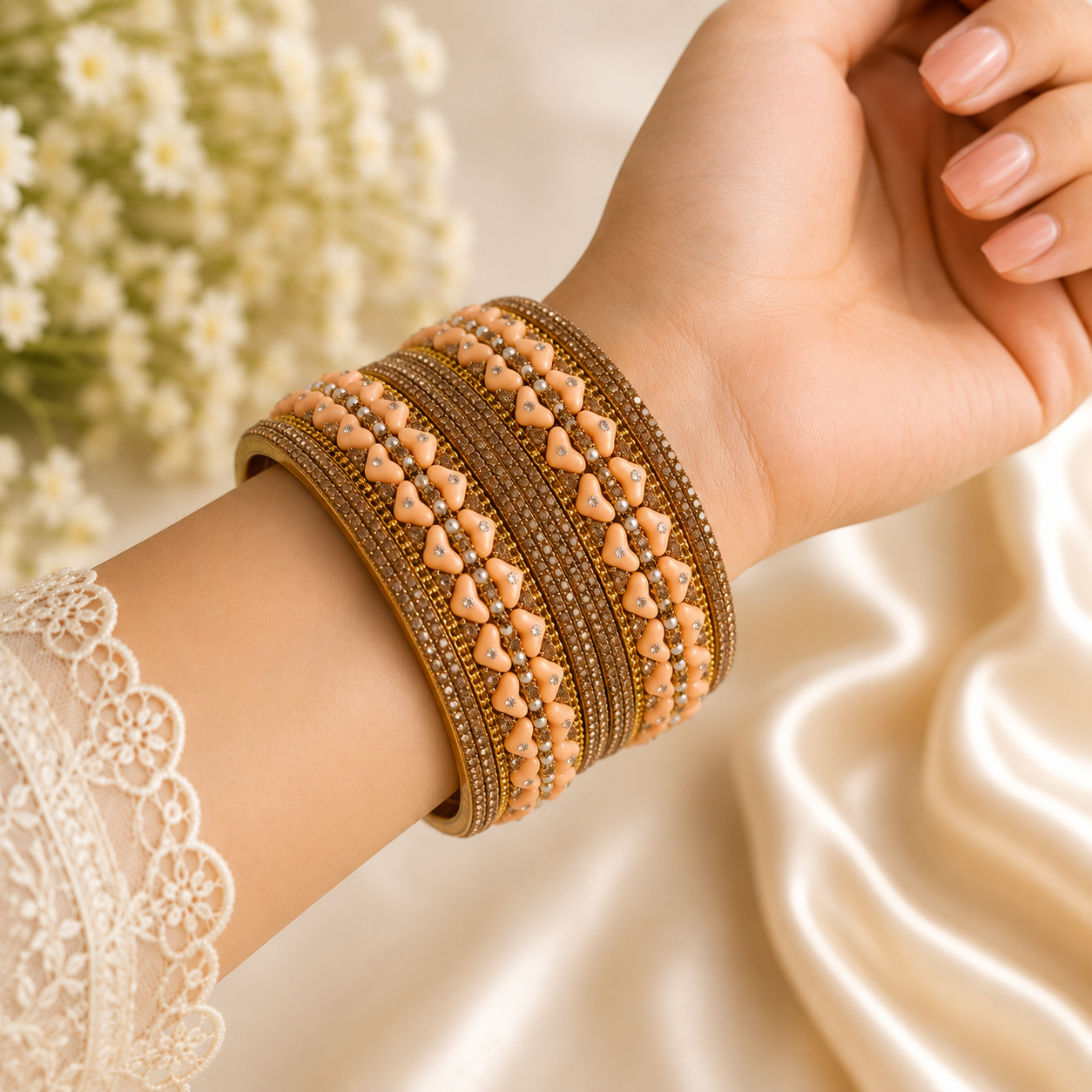 Traditional Designer Bangles Set - Image 4