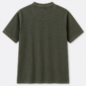 Men’s Denim Washed Henley T-Shirt