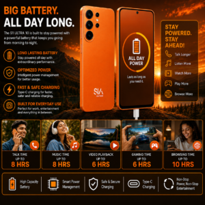 S1 Ultra 10 4G Smartphone, Orange, 4GB RAM, 64GB ROM
