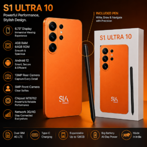 S1 Ultra 10 4G Smartphone, Orange, 4GB RAM, 64GB ROM