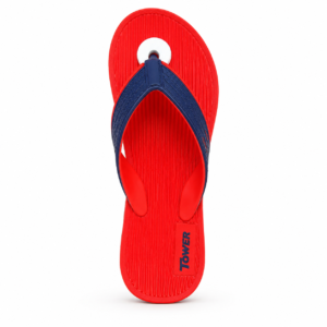 TOWER Girls Kids Red & Navy Flip-Flops