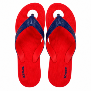 TOWER Girls Kids Red & Navy Flip-Flops
