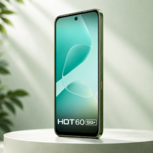 Infinix HOT 60 5G+ (Tundra Green, 6GB RAM, 128GB Storage) | 90FPS Gaming | 500K+AnTuTu Score | One-Tap AI Button | Infinix AI