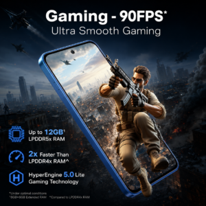Infinix HOT 60 5G+ (Tundra Green, 6GB RAM, 128GB Storage) | 90FPS Gaming | 500K+AnTuTu Score | One-Tap AI Button | Infinix AI