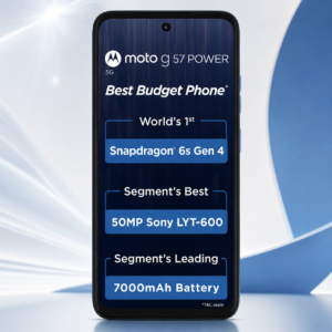 MOTOROLA g57 power 5G Snapdragon (Pantone Regatta, 128 GB) (8 GB RAM)