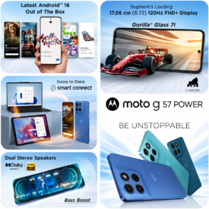 MOTOROLA g57 power 5G Snapdragon (Pantone Regatta, 128 GB) (8 GB RAM)