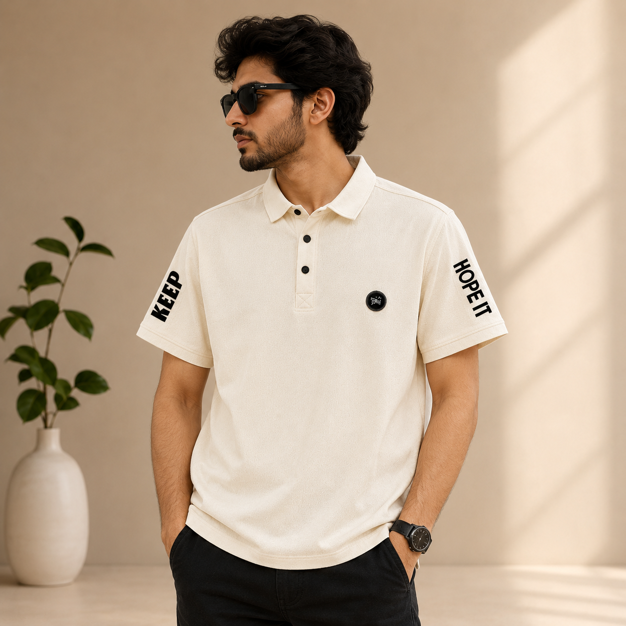 999 Men’s Fancy Textured T-Shirt - Image 4