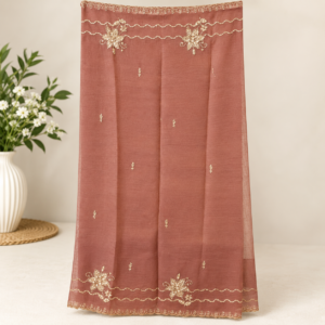 Women's Embroidered Kurta Palazzo Set with Dupatta – Dusty Rose