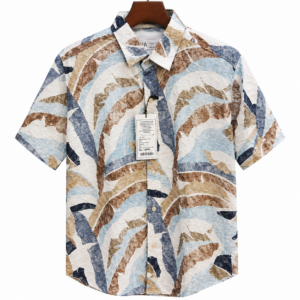Men's Abstract Print Casual Half Sleeve Shirt