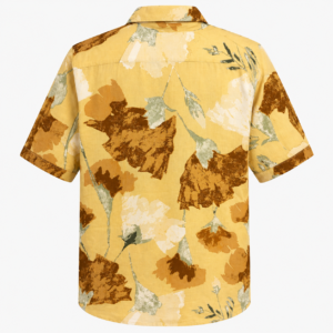 Men's Premium Printed Half Sleeve Casual Shirt – Mustard Yellow