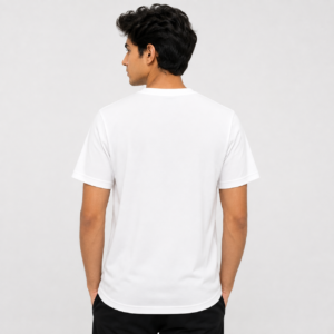 Men’s White Chevron Pattern Sports T-Shirt