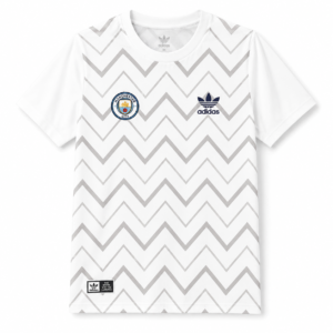 Men’s White Chevron Pattern Sports T-Shirt