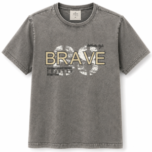 Men’s Denim line “BRAVE 89” Printed Cotton T-Shirt