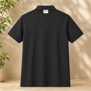 999 Men’s Black Textured T-Shirt – Regular Fit, Half Sleeve