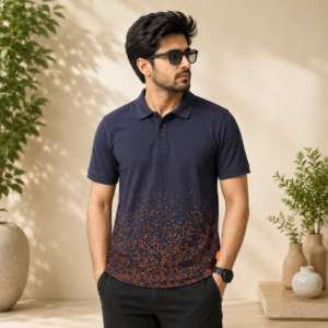 Dixy Scott Men’s Cotton Rich Polo T-Shirt – Navy Blue