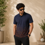 Dixy Scott Men’s Cotton Rich Polo T-Shirt – Navy Blue