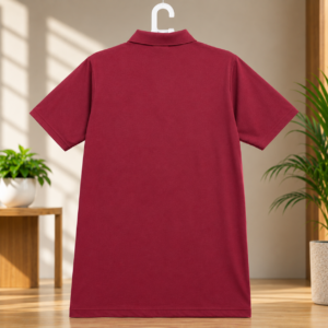 Free Mind Men's Maroon Polo T-Shirt | 2 Button | Chest Pocket | Regular Fit