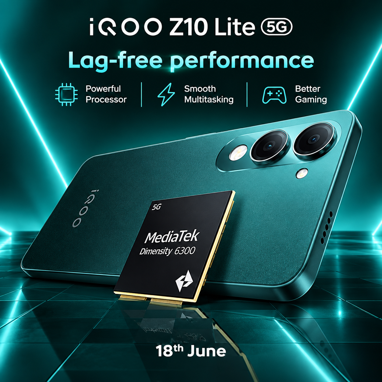 iQOO Z10 Lite 5G (Cyber Green, 4GB RAM, 64GB Storage - Image 8