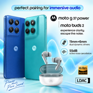 Motorola G37 Power 5G Smartphone | 7000 mAh Battery | PANTONE Capri