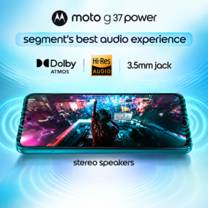 Motorola G37 Power 5G Smartphone | 7000 mAh Battery | PANTONE Capri